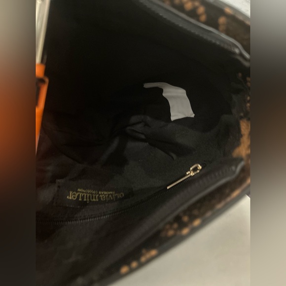 Olivia Miller “Anastasia” half moon cross body bag in orange and black NWT - Picture 3 of 10